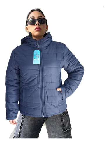 Campera Entallada Inflable Con Capucha