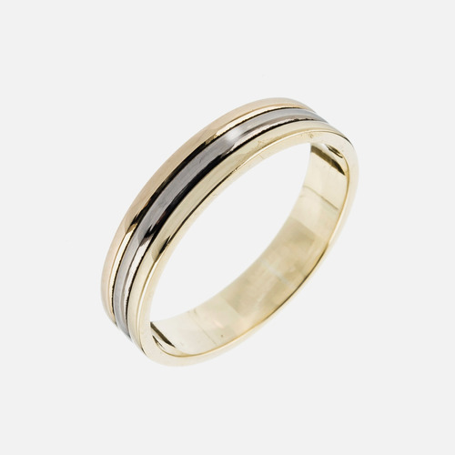 Par Alianzas Oro18k Tricolor Casamiento Cinta 8gr (aort02)