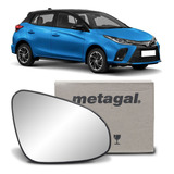 Lente Retrovisor Com Base Yaris 2018 A 2023 Metagal Ld