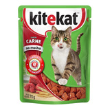 Caixa Alimento Umido Kitekat Carne Ao Molho Ração De Gato