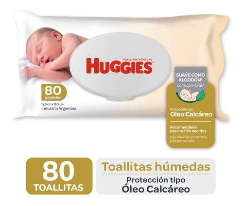 Huggies Toallitas Húmedas Protección Tipo Óleo Calcáreo 80 Unidades