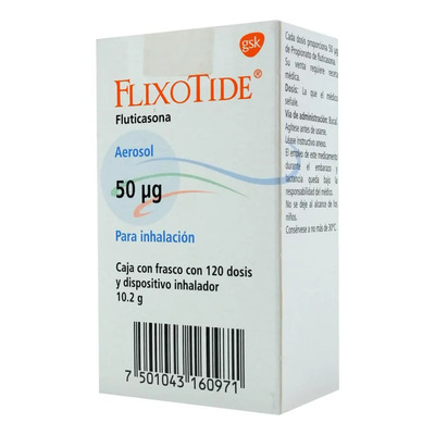 Flixotide Suspensión En Aerosol 50 Mcg, 1 Aerosol 120 Dosis | Envío gratis
