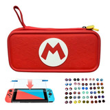 Estuche Nintendo Switch Edicion Mario + Vidrio + 2grips