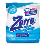 Jabón En Polvo Lavado A Mano Blue Power 800g Zorro