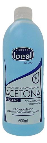 Removedor De Esmaltes Com Acetona + Silicone Ideal 500ml