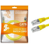 Cabo De Rede Blindado 2m Ethernet Rj45 Cat6 Amarelo 2 Metros