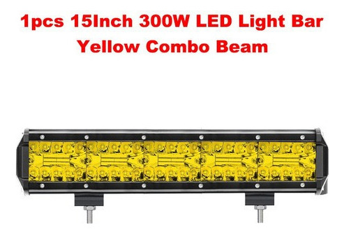 Faro Barras 15 Pulgadas Ámbar 100led Auxiliar Fija Moto 4x4