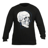 Sudadera Negra Diseño Calavera Cklass 907-43