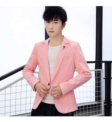 Blazer Traje Chaqueta Slim Fit De Hombre Estilo Coreana  [u]