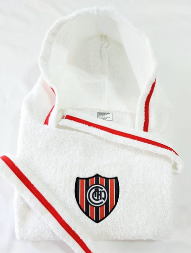 Bata Poncho Toalla Algodón Gimnasia Chacarita Talle 2,4,6,8