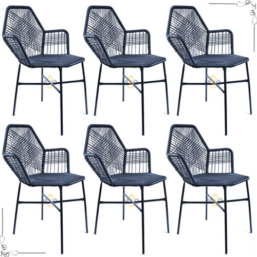 Kit 6 Cadeira Area Externa Fibra Sintetica Varanda Fábrica