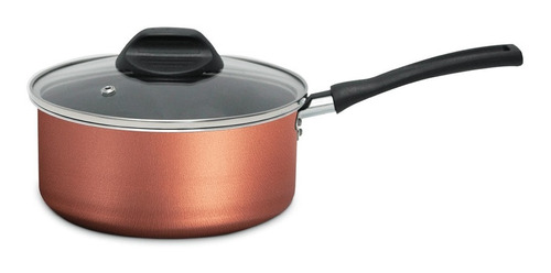 Panela Antiaderente C/ Tampa Clove 18cm Cobre - 1,75l Brinox