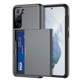 Funda Jiunai S21 Galaxy Shell Wallet/gris