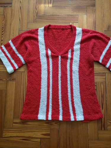 Remera Tejida Color Rojo Talle M Impecable