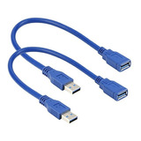 Cable Alargador Corto Usb 3.0 Tipo A Macho A Hembra