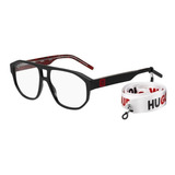 Lentes Hugo Hg1221 Uyy Negro Oftalmico Original Piloto