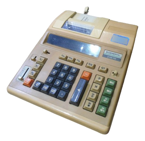 Calculadora De Mesa General Teknika 2120pd - Funcionando