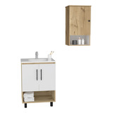 Mueble Lavamanos + Mueble Botiquin - Duna / Blanco