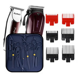 Kit3 Tesoura Profissional Barbeiro Máquinas Corte Acabamento