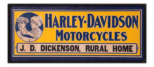 #30 - Cartel Decorativo Vintage - Harley Davidson No Chapa