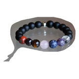 Pulsera Obsidiana Negra Y Piedras De Los 7 Chakras - Unisex