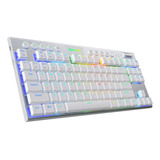 Teclado Redragon K621w Horus Tkl Blanco Rgb Switch Rojo 1