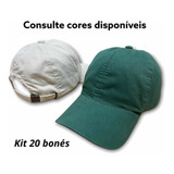 Kit 20 Boné Atacado Revenda Dad Hat Aba Curva 100% Algodão