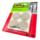 Kit 12x Protectores Fieltro 38mm Scotch Para Pisos De Madera