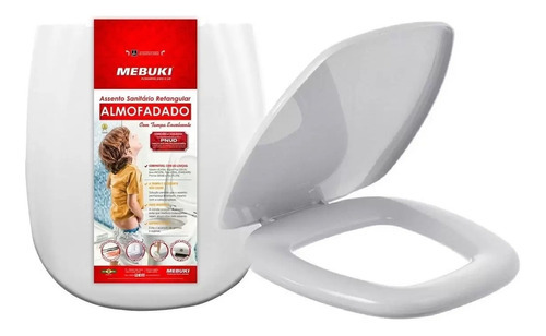 Assento Sanitário Almofadado Mebuki Icasa Sabatini Cor Branco