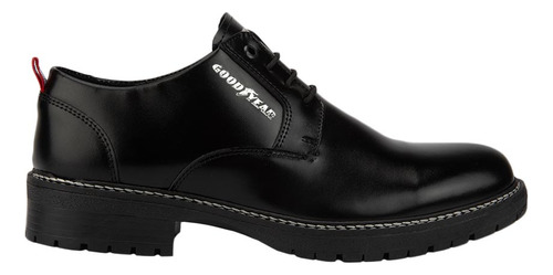 Zapato Casual De Piel Goodyear Negro Para Caballero