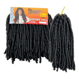 Apliques De Cabelo Cabelo Sintético Nina Softex Estilo Crochet Braids, 2 Castanho Escuro De 70cm - 1 Mecha Por Pacote