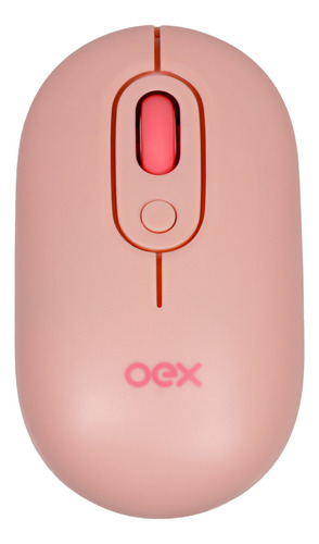 Mouse Optico Sem Fio Bluetooth Retro Rosa Para Computador