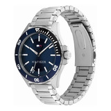 Reloj Tommy Hilfiger Tmy1792012 Plateado Hombre Color Del Fondo Azul