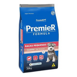 Alimento Premier Super Premium Formula Para Cão Filhote De Raça Pequena Sabor Frango Em Sacola De 20kg