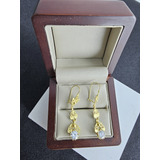 Aretes De Oro Amarillo 14kmex Zirconias.23