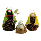 Pesebre Artesanal Piñas De Pino (3 Figuras)