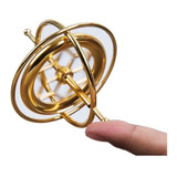 Giroscópio Em Metal Dourado - Experimento De Física