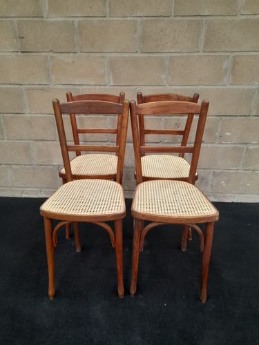 Antiguo Juego 4 Sillas Thonet Mod 939 Originales