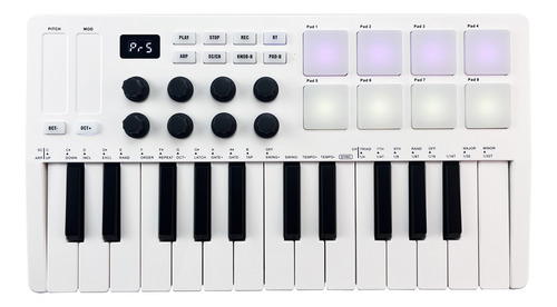 Controlador De Teclado Midi M-vave Smk-25 Portátil