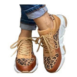 Zapatos Con Estampado De Leopardo Para Mujer Zapatillas De C