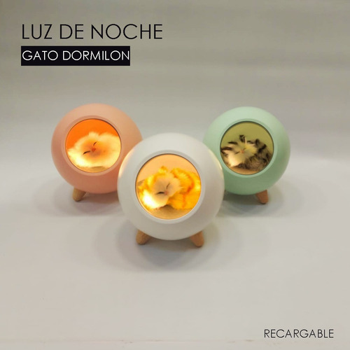 Luz De Noche / Usb / Gato Dormilón / Kawaii