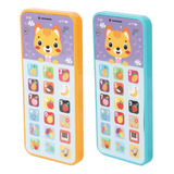 Télefono Musical Celular Con Luz Recargable Juguete P/niños Color Naranja