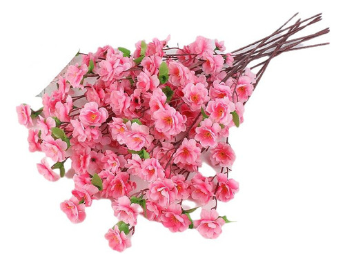 30 Flores De Cerejeira Artificial Pessegueiro Decoração 63cm