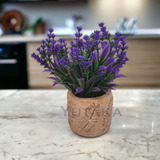 Vaso Lavanda Realista Cimento Decoração Artificial Cachepot