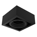 Aplique Techo Negro Led Box 1 Spot Cardanico Ar111 Foco Gu10