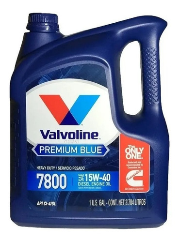 Aceite Valvoline 15w40 Premium Blue 7800 X Gl-3.78lt Cummins