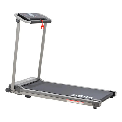 Caminadora Eléctrica Profesional Plegable Uso Rudo Cinta De Correr Portátil Ligera Pantalla LCD Potencia 2HP 10KM Motor Silencioso SIGNA Color Gris | Meses sin interés