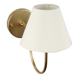 Arandela Para Lampada E27 Colonial/classica/vintage Cor Dourado Cúpula Bege 110v/220v