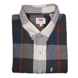 Camisa Levis Gris Blanco Cuadros Talla S (usada) / Rabstore