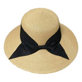 Sombrero De Verano Con Lazo For Mujer, Sombrero De Playa Pa